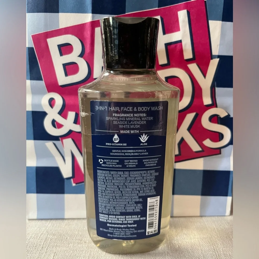 Bath & Body Works Coastal Cliffs 3-In-1 Hair, Face & Body Wash